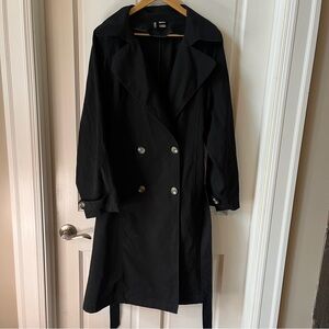 Divided by H&M Black Double-Breasted women’s Trench Coat